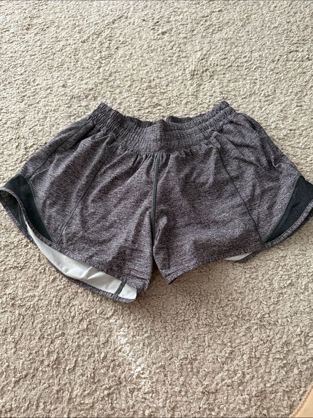 Women’s Gray Athletic Shorts - Elastic Waist